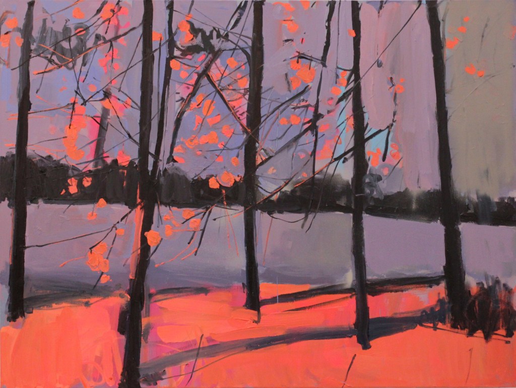 cherry blossom snow 36x 48in