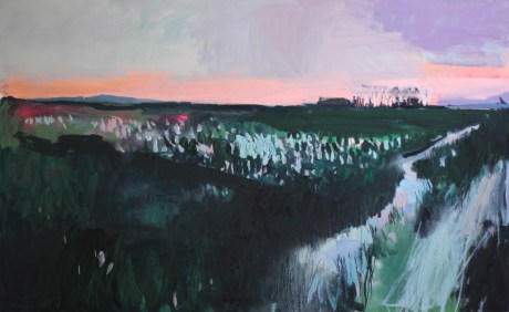 Dark island sunset