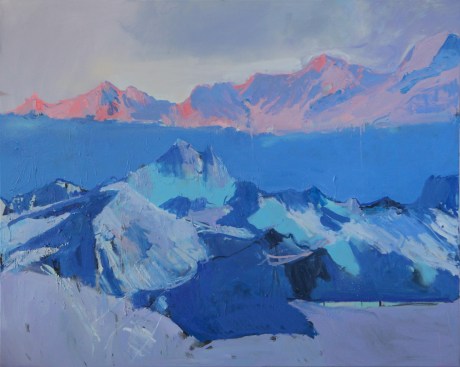 mountain tops  47 x 60in
