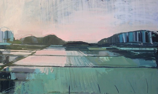 rice fields 36 x 60in