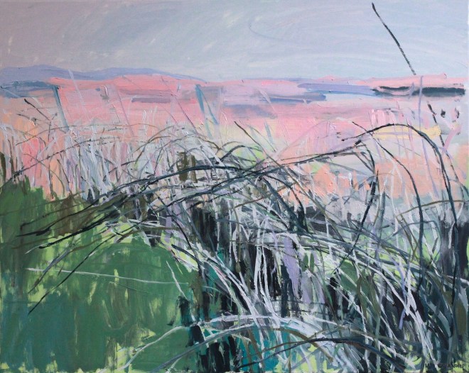 pink island    32 x 40in