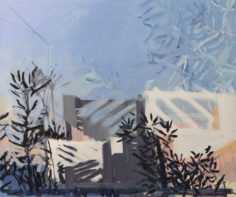 shadows and buildings 39 x 47in