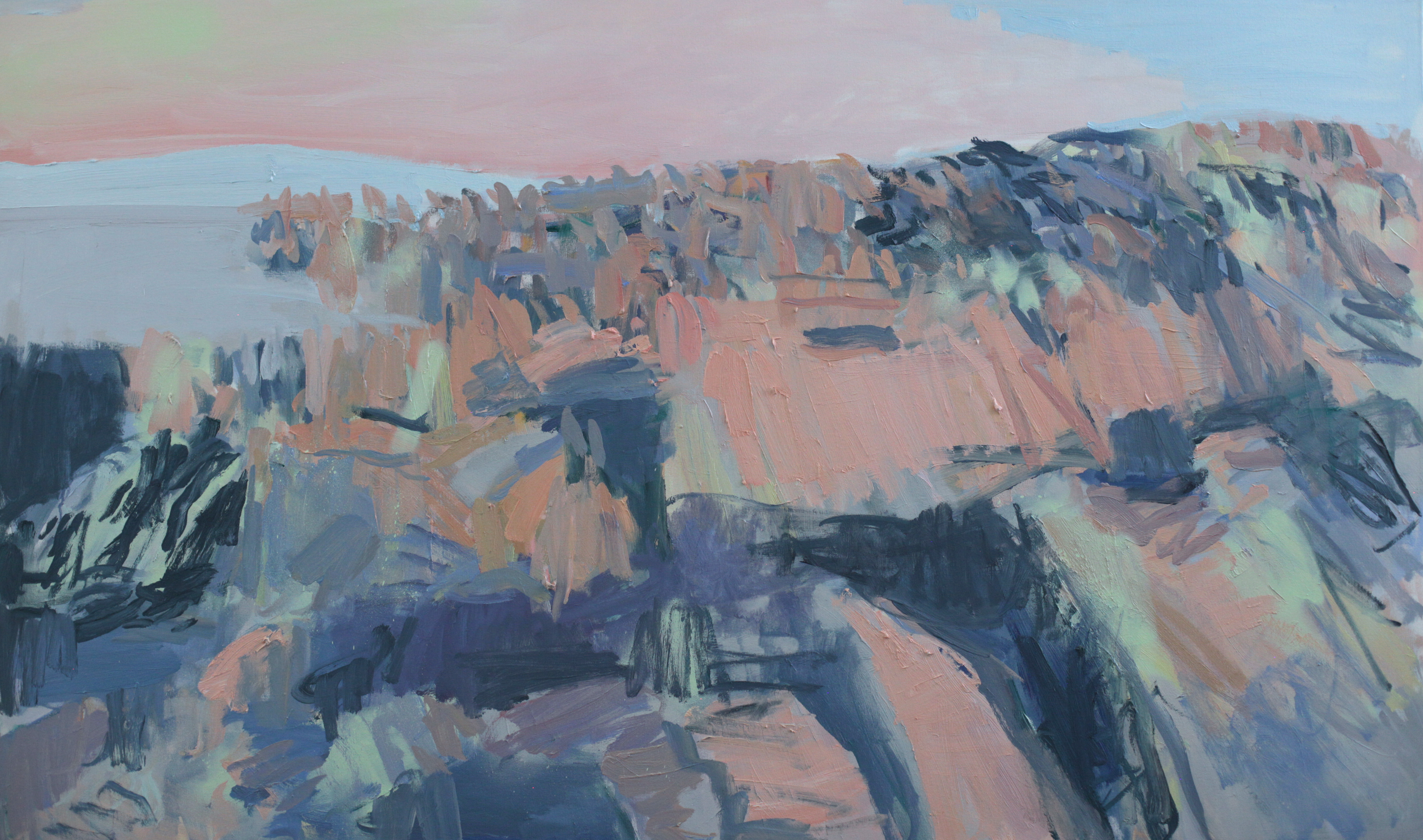 Orange rocks 91 x 152cm