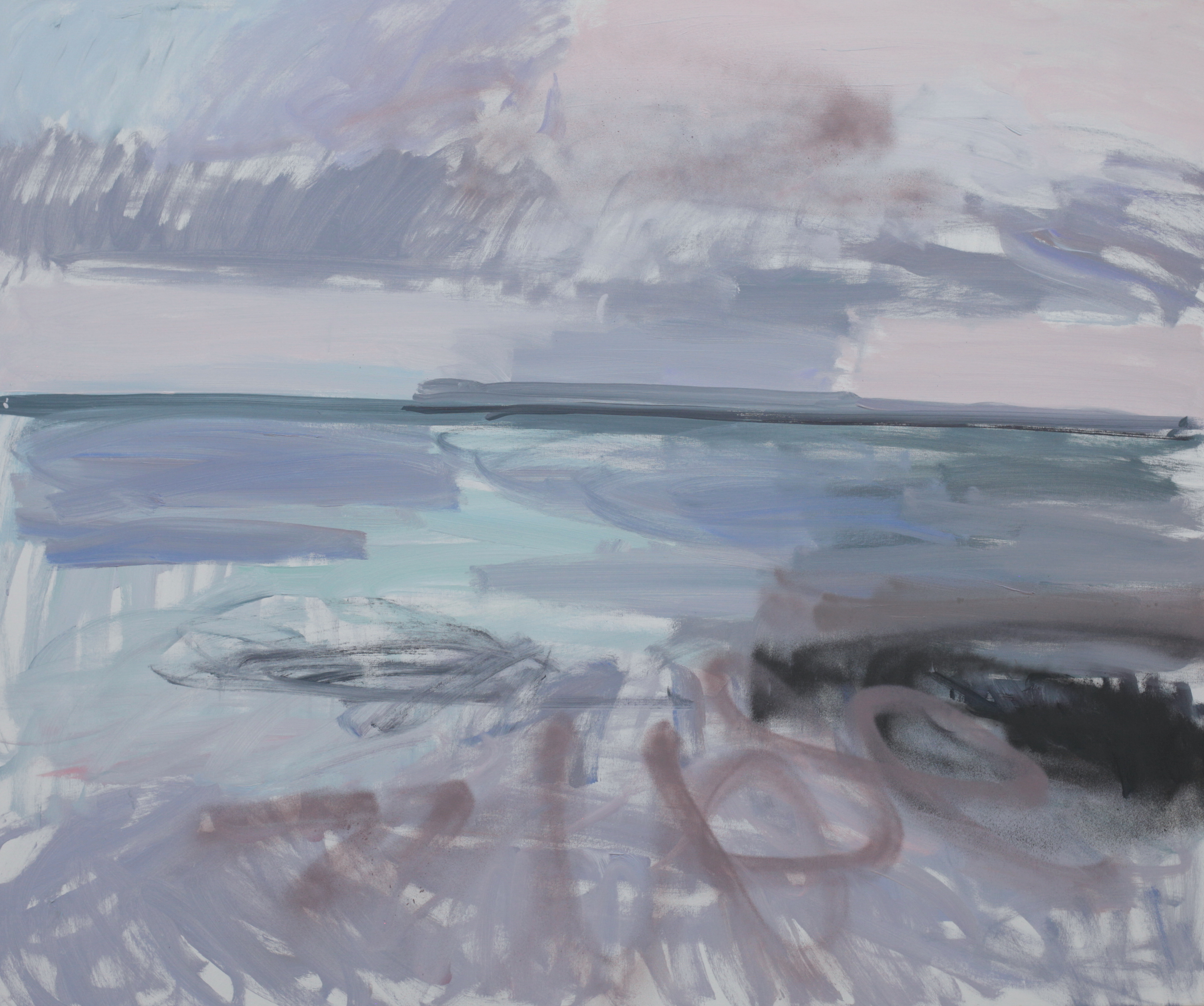 North coast storm sea 39 x 47in. 100 x 120cm